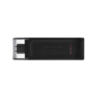 Kingston DataTraveler 70 64GB Noir USB-C Clé mémoire