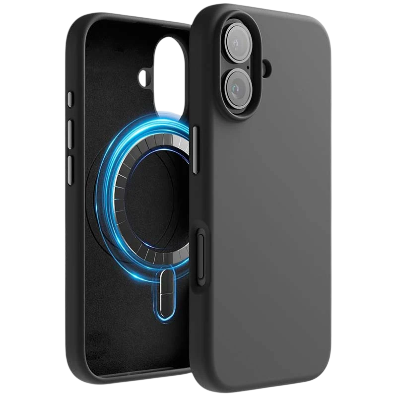 Coque Douple Magsafe Compatible iPhone 17e/16e  6.1" Noir