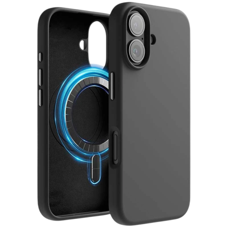 Coque Douple Magsafe Compatible iPhone 16 Plus Noir