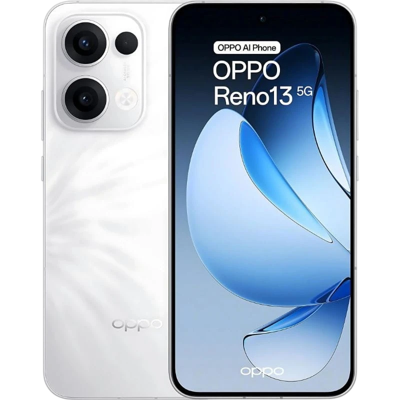 OPPO Reno13 5G 12GB/256GB Blanc Plume 6,59 pouces AMOLED 120Hz 50MP 5600mAh 80W NFC