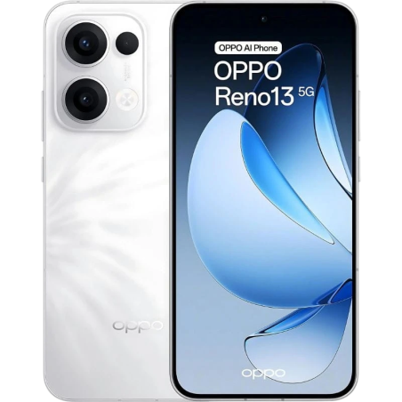 OPPO Reno13 5G 12GB/256GB Blanc Plume 6,59 pouces AMOLED 120Hz 50MP 5600mAh 80W NFC