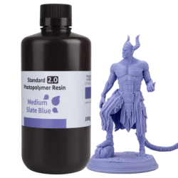 Résine Standard ELEGOO v2.0 Bleu Ardoise Moyen pour Imprimantes 3D à Résine LCD - 1KG