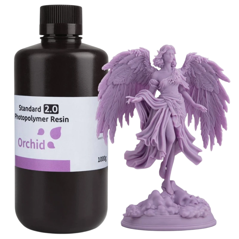 Résine ELEGOO Standard v2.0, couleur orchidée, pour imprimantes 3D LCD - 1 kg