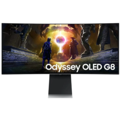 Samsung Odyssey G85SD Argent 34 pouces UWQHD OLED 175Hz 3ms FreeSync incurvé UltraWide Écran