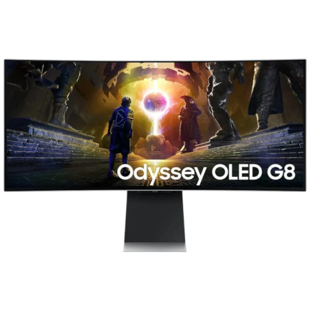 Samsung Odyssey G85SD Argent 34 pouces UWQHD OLED 175Hz 3ms FreeSync incurvé UltraWide Écran