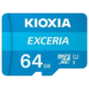 Kioxia Exceria 64GB 100MB/s Classe 10 Carte microSD + Adaptateur
