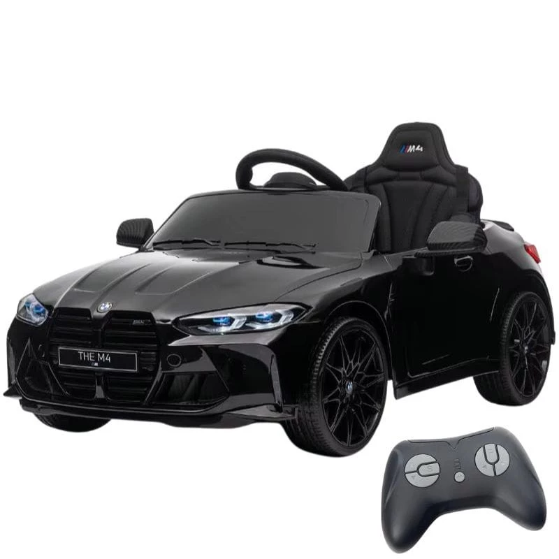 BMW M4 12V Noir 2 moteurs 5km/h 25kg Voiture électrique pour enfants