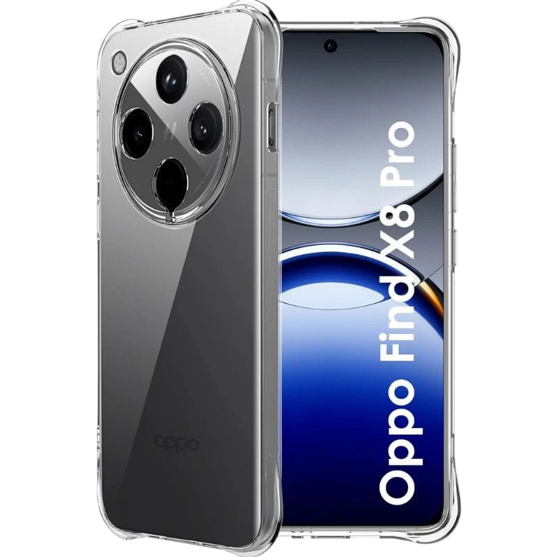 Coque Antichoc Premium pour Oppo Find X8 Pro 5G Acrylique Anti-Jaunissement Transparent