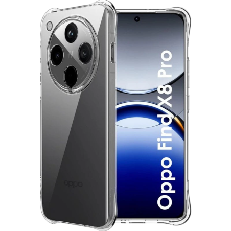 Coque Antichoc Premium pour Oppo Find X8 Pro 5G Acrylique Anti-Jaunissement Transparent