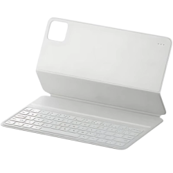 Coque Smart Case avec Clavier pour Xiaomi Pad 6 Blanc