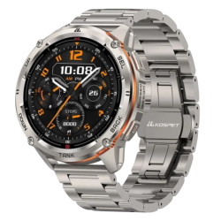 KOSPET Tank T3 Ultra 2 Argent Édition Spéciale 1,43 pouces AMOLED GPS 5 jours +170 sports 5ATM IP69K Montre connectée