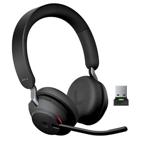 Jabra Evolve2 65 MS Stereo USB-A Noir Arceau Bluetooth 5.0 Casque sans fil