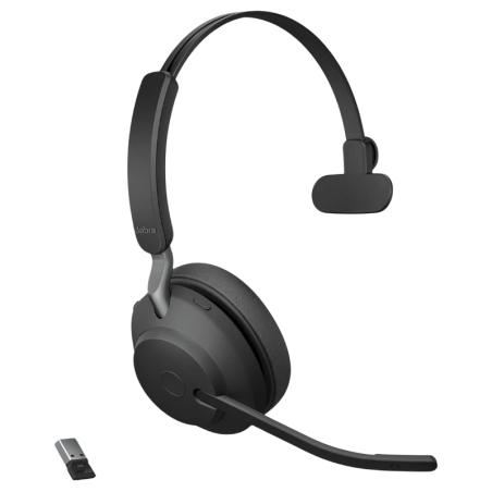 Jabra Evolve2 65 MS Mono USB-A Noir Arceau Bluetooth 5.0 Casque sans fil