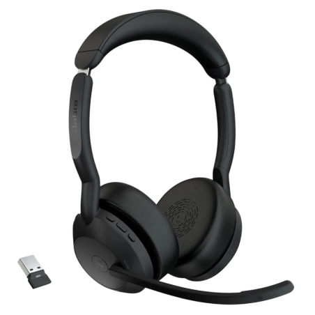 Jabra Evolve2 55 MS Stereo USB-A Arceau ANC Bluetooth 5.2 18h Multipoint Casque sans fil