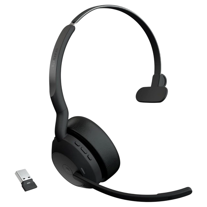 Jabra Evolve2 55 MS Mono USB-A Arceau ANC Bluetooth 5.2 Casque sans fil