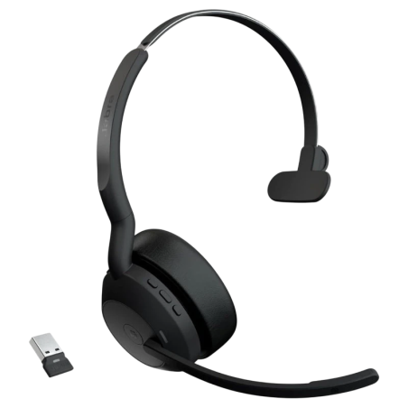 Jabra Evolve2 55 MS Mono USB-A Arceau ANC Bluetooth 5.2 Casque sans fil