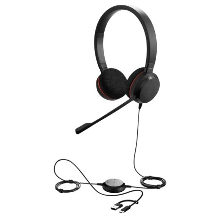 Jabra Evolve 20 MS Stereo USB-C avec micro Casque