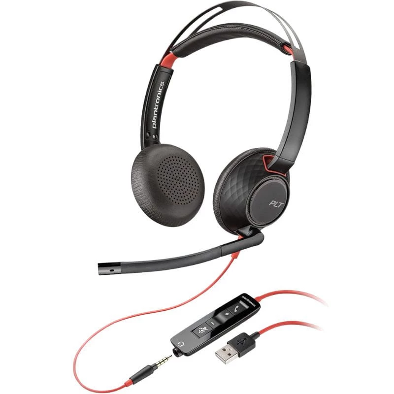 Poly Blackwire 5220 USB type A Arceau avec micro Casque PC