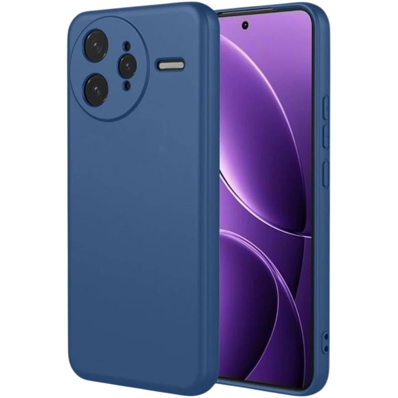 Coque Xiaomi Poco F7 Pro Square Liquid Premium Bleu