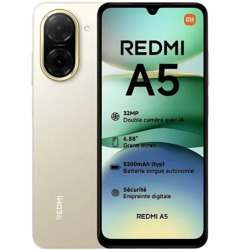 Xiaomi Redmi A5 3GB/64GB Doré 6,88 pouces IPS 120Hz 32MP 5200mAh