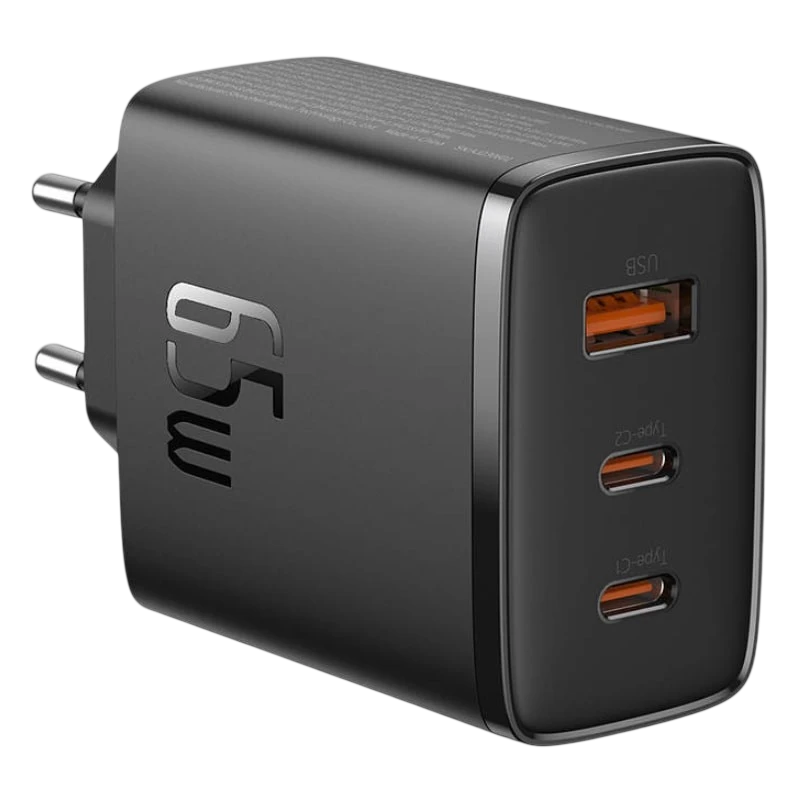 Baseus OS-Cube Pro 65W 2xUSB-C + USB Noir