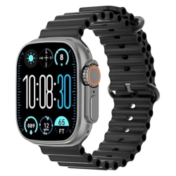DT NO.1 Ultra 3 Pro Noir 2,04 pouces AMOLED NFC IP68 Montre connectée