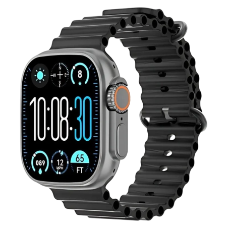 DT NO.1 Ultra 3 Pro Noir 2,04 pouces AMOLED NFC IP68 Montre connectée