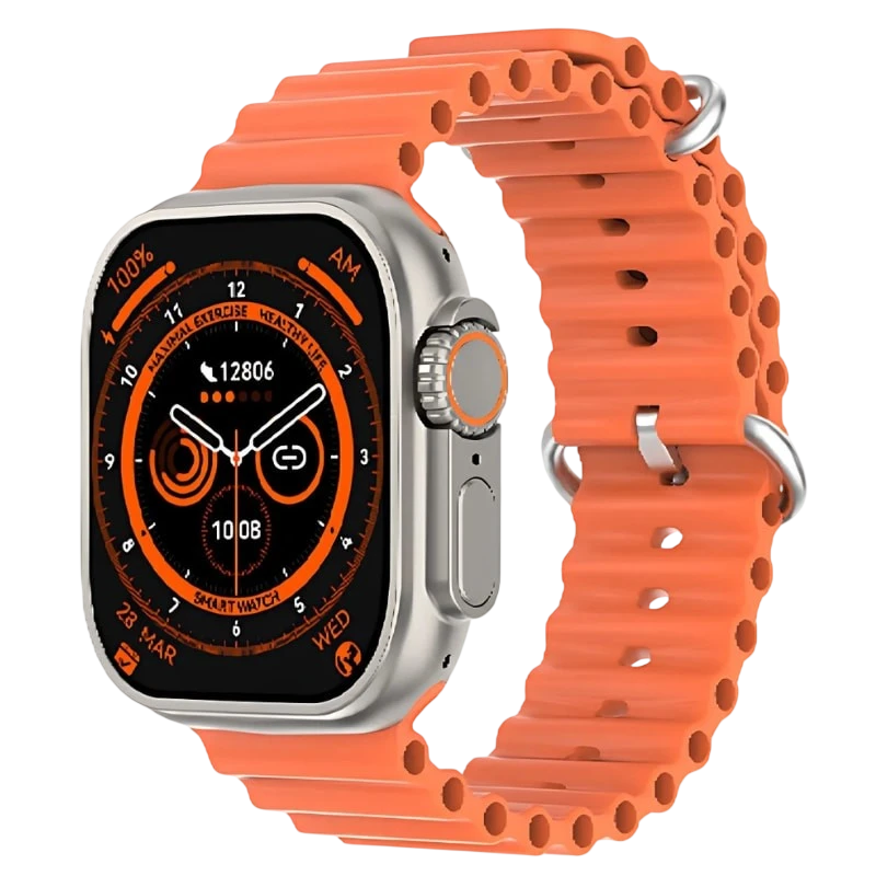 DT NO.1 Ultra 3 Pro Orange 2,04 pouces AMOLED NFC IP68 Montre connectée
