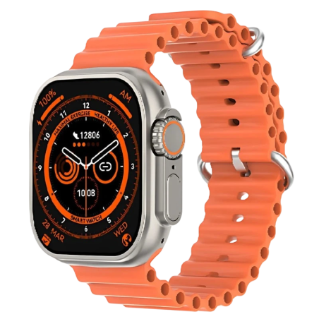 DT NO.1 Ultra 3 Pro Orange 2,04 pouces AMOLED NFC IP68 Montre connectée