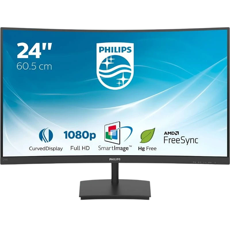 Philips E Line 241E1SC/00 Noir 23,6 pouces Full HD 75Hz 4ms FreeSync Écran
