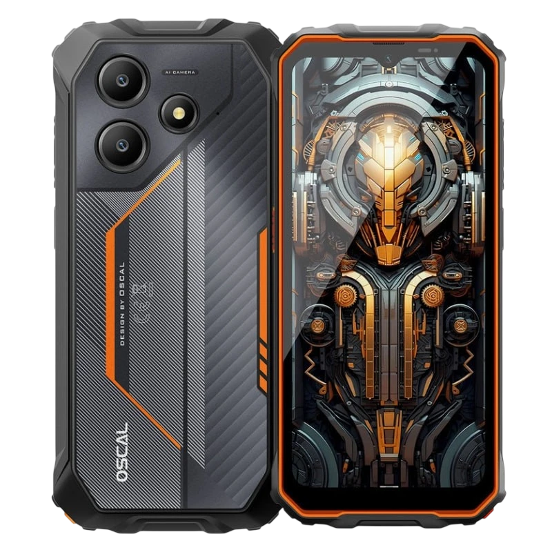 Oscal Marine 2 4GB/64GB Orange Rugged IP68/IP69K 6,56 pouces IPS 90Hz 16MP 11000mAh 18W NFC