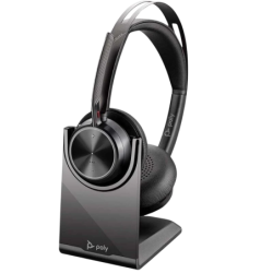 Poly Voyager Focus 2 USB-C avec base de charge Arceau Bluetooth 5.1 40h Casque sans fil