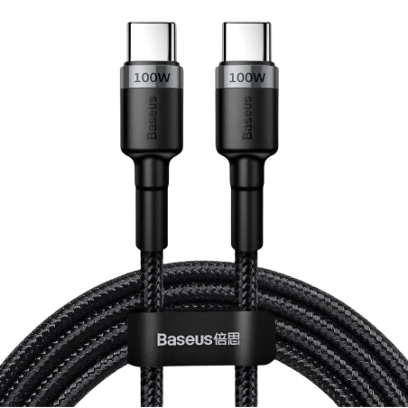 Baseus Cafule Grey/Black - Câble USB Type-C vers Type-C  100W 2m