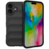 Coque en silicone Wave pour iPhone 16 Noir