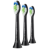 Philips Sonicare W2 Optimal White HX6064/11 Noir - 4 têtes pour brosse à dents électrique Sonicare