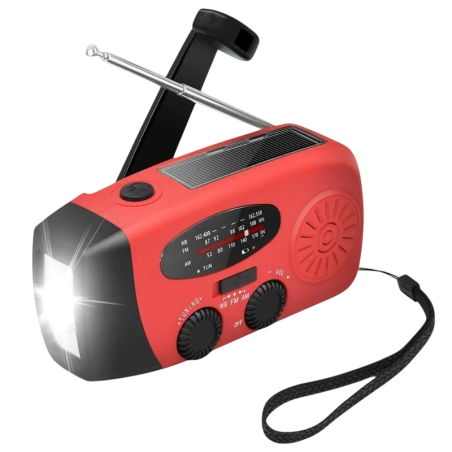 Stonego 2000mAh Rouge FM Radio d'urgence