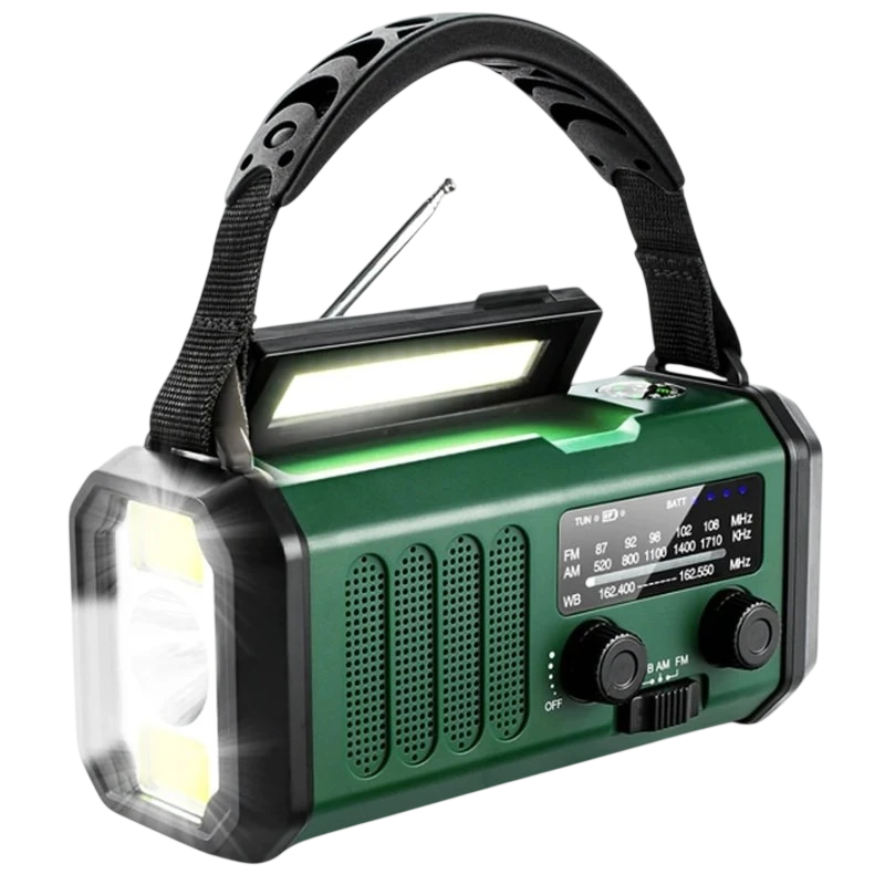 E30 10000mAh Vert FM Radio d'urgence