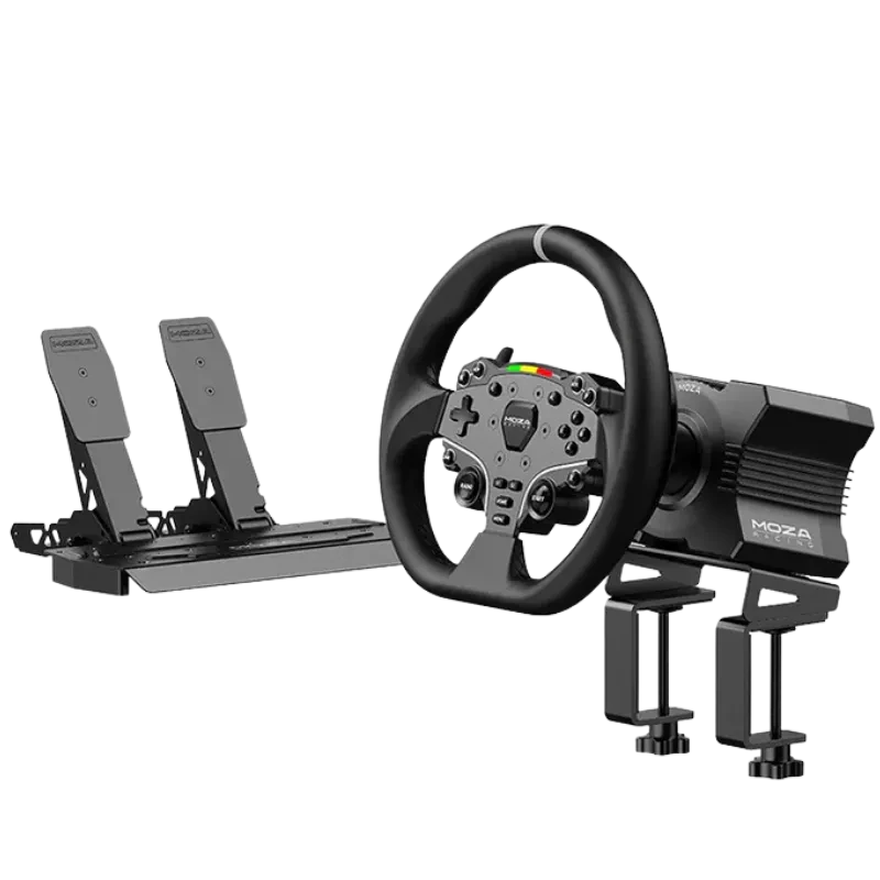 Moza R5 Racing Bundle PC avec base directe de 5nm + Pédales Direct Drive 22 boutons Volant de simulation