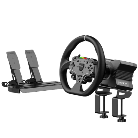 Moza R5 Racing Bundle PC avec base directe de 5nm + Pédales Direct Drive 22 boutons Volant de simulation