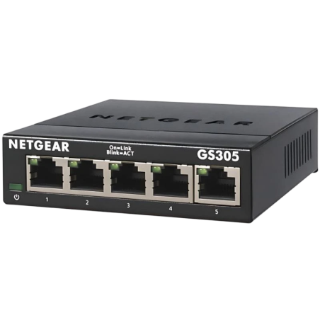 NETGEAR GS305 Non géré L2 Gigabit Ethernet (10/100/1000) Noir Switch