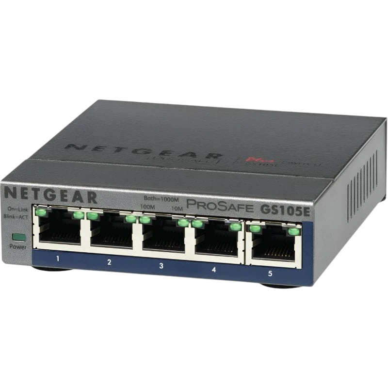 NETGEAR GS105E-200PES L2/L3 Gigabit Ethernet (10/100/1000) Gris Switch Géré