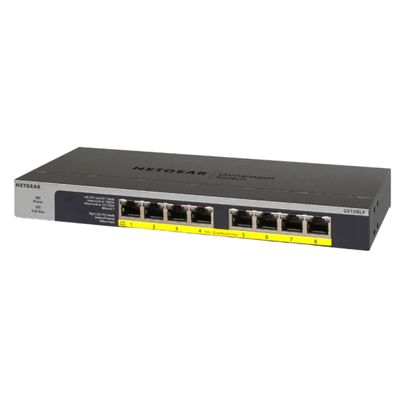 NETGEAR GS108LP avec 8 ports Gigabit Ethernet PoE Switch non géré