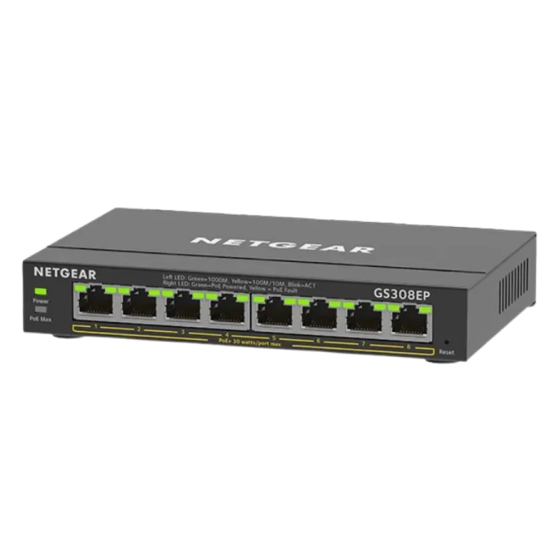 NETGEAR GS308EP avec 8 ports Gigabit Ethernet PoE Switch Géré