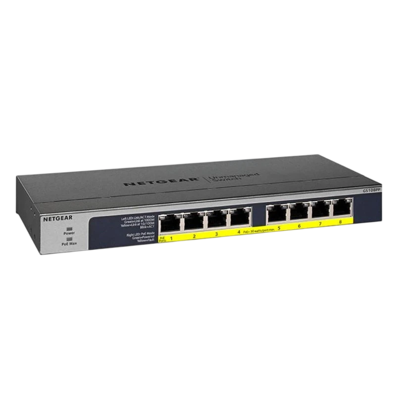NETGEAR GS108PP 8 Ports Gigabit Ethernet PoE Switch non géré