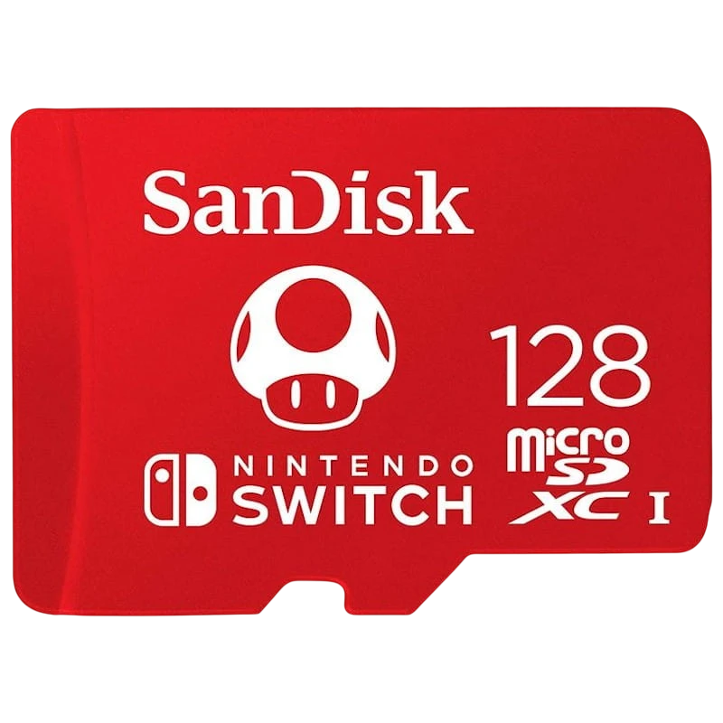SanDisk Licence Nintendo 128GB pour Nintendo Switch Rouge 100MB/s U3 Carte microSD