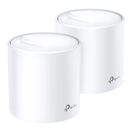 TP-LINK Deco X20 Système WiFi 6 Mesh AX1800 DualBand (2 Pack) Blanc 4 antennes 2 ports