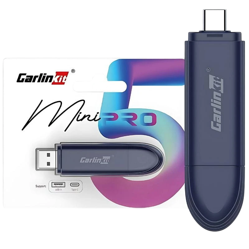 Carlinkit Mini 5 Pro Bluetooth Adaptateur sans fil Carplay et Android Auto
