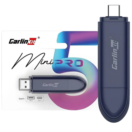 Carlinkit Mini 5 Pro Bluetooth Adaptateur sans fil Carplay et Android Auto