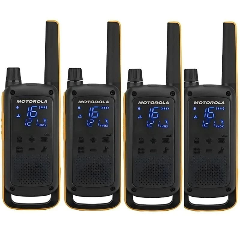 Motorola Talkabout T82 Extreme Quad  Pack de 4  Noir, Orange - Walkie Talkie
