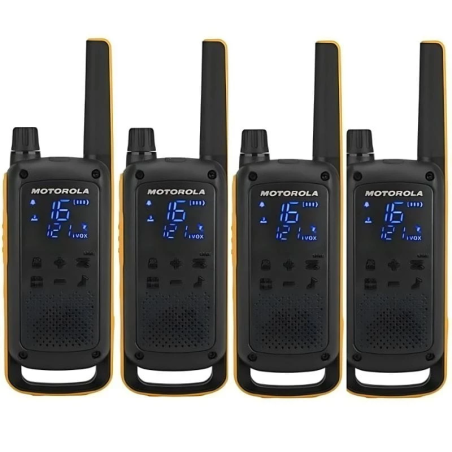 Motorola Talkabout T82 Extreme Quad  Pack de 4  Noir, Orange - Walkie Talkie